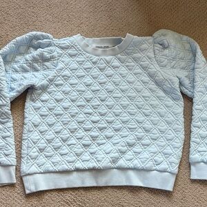 Quilted Light Blue Sweater